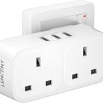 Rallonge de prise usb lancent avec 3 ports usb rallonge 2 voies 5