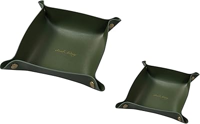 Pulassi 2 pièces plateau à papier en simili cuir, plateau de rangement de bureau, clavier en cuir, décoration intérieure, plateau à dés, boîte de rangement pliable, boîte de rangement de roches (vert). DIAYTAR COTE D'IVOIRE propose une large gamme de produits allant de l'électronique à la mode, en passant par les produits de beauté et les accessoires. Avec plus de 300 000 références, les clients peuvent trouver facilement ce qu'ils cherchent sur le site. La qualité des produits et le service client sont les priorités de cette boutique en ligne.