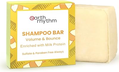 Barres de shampoing au lait earth rhythm, sans sulfate ni parabène, sans plastique