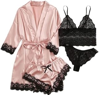 Corex luxe 4 pièces robe ensemble vêtements de nuit en soie adulte vêtements de nuit d'été mariée chemise de nuit en dentelle peignoir pour femmes. Avec plus de 300 000 références à son Inventaire, DIAYTAR COTE D'IVOIRE est la référence pour les acheteurs en Côte d'Ivoire qui recherchent des produits de qualité à des prix compétitifs. De la mode aux produits pour la maison, en passant par les accessoires pour les enfants, la boutique en ligne généraliste répond à tous les besoins. Elle se démarque également par son engagement envers la satisfaction complète de ses clients.