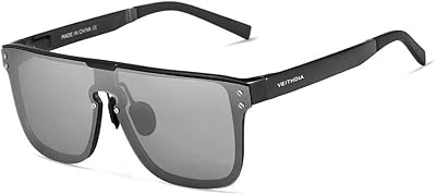 Lunettes de soleil polarisées classiques faithdia pour hommes style rétro uv400, noir
