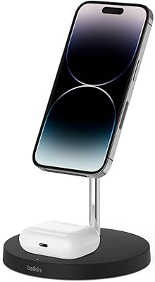 Chargeur sans fil belkin 2-en-1 avec magsafe (base de charge rapide 15 w pour iphone séries 14, 13 et 12, airpods et autres appareils prenant en charge magsafe avec l'adaptateur secteur inclus) - noir. Avec plus de 300 000 références disponibles, DIAYTAR COTE D'IVOIRE est le plus grand magasin en ligne de Côte d'Ivoire. Elle propose une large gamme de produits, allant des dernières tendances de la mode aux dernières innovations technologiques, ainsi que des produits pour la maison, le jardin et les loisirs. La boutique mise sur la qualité des produits, une livraison rapide et des prix attractifs pour satisfaire pleinement les besoins de ses clients.