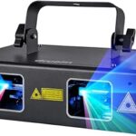 Lumières de fête growlin dj, lumière laser rvb polychrome pour scène et musique