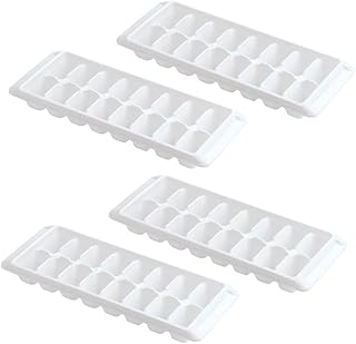 Bac à glaçons kitch blanc à dégagement facile, 16 plateaux à glaçons