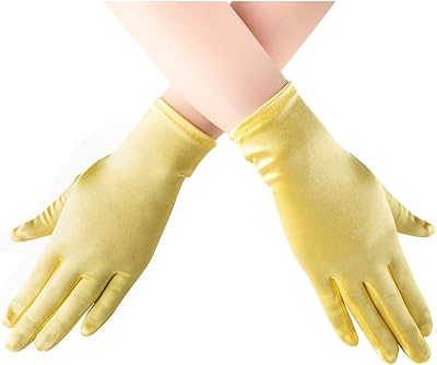 Gants courts en satin xuhan pour femmes, longueur poignet, gants d'opéra