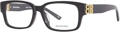Lunettes médicales à monture complète pour femmes bb0105o 001, noir/or, taille 54 mm