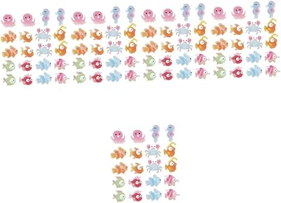 Nuobesty 300 pièces accessoires petits poissons et crabes accessoires pour cheveux d'enfant crabe