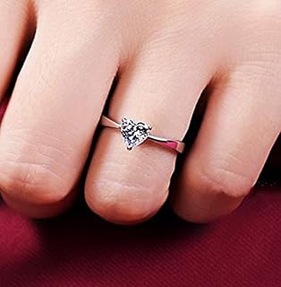 Bijoux tendance en argent sterling 925, bague de fiançailles solitaire en forme