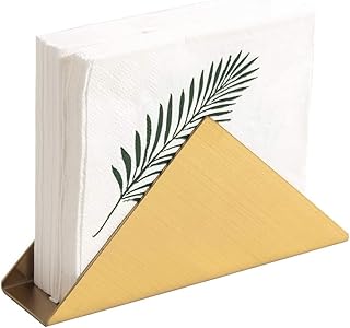 Porte-serviettes de cocktail luxueux en acier inoxydable doré, distributeur de serviettes sur pied