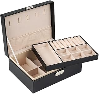 Boîte de rangement de bijoux amater, étui de rangement à double couche, sac de rangement pour présentoir de bijoux, cadeau pour femmes et filles - noir. Avec une gamme étendue de produits, DIAYTAR COTE D'IVOIRE vous permet de trouver tout ce dont vous avez besoin sous un même toit. Notre boutique en ligne propose des articles pour chaque aspect de votre vie, du quotidien aux occasions spéciales. Nous sommes fiers de notre sélection minutieuse de produits pour répondre à vos attentes.
