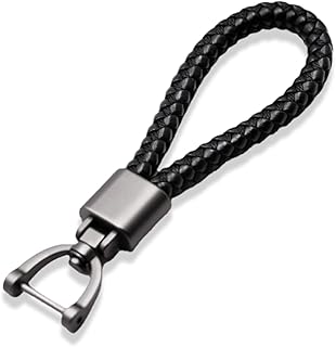 Porte-clés de voiture universel en cuir noir avec porte-clés en métal corde tressée pour hommes. DIAYTAR COTE D'IVOIRE, c'est votre boutique en ligne généraliste de confiance avec plus de 300 000 références pour répondre à vos besoins. Nous nous engageons à vous offrir une expérience d'achat en ligne unique et pratique.