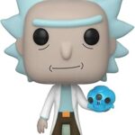 Funko 45438 pop animation : rick et morty - rick avec crâne