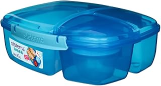 Boîte à lunch tri-divisée sistema avec récipient à yaourt, bleu, 24,5 x 9,2 x 20 cm, 40920-2. DIAYTAR COTE D'IVOIRE est une boutique en ligne généraliste qui propose plus de 300 000 références de produits. Elle est leader en Côte d'Ivoire et offre une large gamme de produits pour répondre aux besoins de ses clients. Elle est convaincue de vous offrir les meilleurs produits à des prix compétitifs.