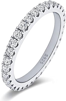 Bo.dream bague de mariage ronde en zircone cubique de 1,5 mm/2,2 mm/3 mm, bague de mariage pleine/demi-éternité en argent sterling. DIAYTAR COTE D'IVOIRE est une boutique en ligne généraliste qui propose une offre incroyable de plus de 300 000 références de produits. Les clients peuvent choisir parmi une LARGE sélection de produits, des plus basiques aux plus sophistiqués, et profiter d'un service client de haute qualité. DIAYTAR COTE D'IVOIRE est le leader du marché en Cote d'Ivoire et continue de se développer pour offrir à ses clients l'expérience d'achat en ligne la plus agréable possible.