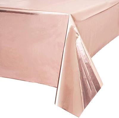 Chemin de table en feuille d'or rose, chemin de table en plastique pailleté