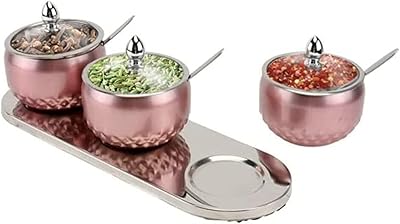 Sucrier en acier inoxydable avec couvercle en verre, cuillère, sel, sauce pour la maison, le restaurant, la cuisine (or rose). La boutique en ligne DIAYTAR COTE D'IVOIRE est reconnue pour son engagement envers la satisfaction du client. Elle propose une assistance client personnalisée et des services de soutien après-vente pour aider les clients à résoudre tout problème qu'ils pourraient rencontrer. La boutique est également très active sur les réseaux sociaux, où elle partage des conseils, des promotions et des actualités sur les dernières tendances.