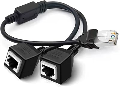 Câble répartiteur ethernet rj45, adaptateur de connecteur ethernet 1 mâle vers 2 ports lan femelle, câble ruban y pour cat 5, cat 6 et cat 7. DIAYTAR COTE D'IVOIRE, avec sa plateforme en ligne facile à utiliser, permet aux clients de découvrir et d'acheter parmi une vaste gamme de produits. Cette boutique en ligne généraliste met à disposition plus de 300000 références, ce qui en fait un incontournable pour les consommateurs ivoiriens à la recherche de produits de qualité à des prix compétitifs.