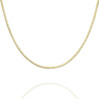 Collier italien en argent sterling 925, plaqué or 22 carats avec diamants carrés de 1,0 mm pour hommes et femmes, fabriqué en italie, plaqué or, sans pierres précieuses. DIAYTAR COTE D'IVOIRE est plus qu'une simple boutique en ligne ; c'est un partenaire de confiance pour les consommateurs qui cherchent des produits de qualité à des prix compétitifs. Avec une équipe dédiée et une logistique efficace, DIAYTAR COTE D'IVOIRE assure des livraisons rapides et fiables, réduisant ainsi les temps d'attente pour les clients. Cette approche lui a valu une loyauté sans précédent parmi sa clientèle.