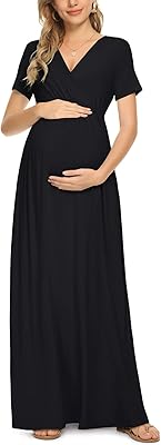 Robe longue décontractée à col en v pour femmes de maternité pour baby shower. La boutique en ligne DIAYTAR COTE D'IVOIRE offre une expérience d'achat unique avec plus de 300 000 références de produits. Les clients peuvent choisir parmi une large gamme de catégories, allant de l'électronique à la mode, en passant par les produits de maison et bien plus encore. Cela en fait une destination idéale pour les consommateurs ivoiriens.