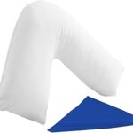 Oreiller de confort de luxe en forme de v, soutien du dos
