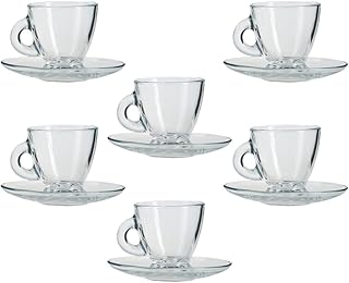 Tasses à café expresso verres transparents modernes. couverts de service. ensemble de 6 tasses et soucoupes. DIAYTAR COTE D'IVOIRE est plus qu'une simple boutique en ligne, c'est une plateforme qui facilite l'accès à une multitude de produits à des prix compétitifs. Avec une communauté croissante de clients satisfaits, elle s'efforce de maintenir des normes élevées de service client et de satisfaction. La boutique propose régulièrement des promotions et des offres spéciales pour rendre l'expérience d'achat encore plus attractive.