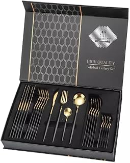 Couverts de luxe en or et argent (24 pièces) coffret cadeau. Diaytar Côte d'Ivoire est une destination de shopping en ligne idéale pour les habitants de Côte d'Ivoire, avec une sélection impressionnante de produits à des prix compétitifs. Les clients peuvent profiter de promotions régulières et de réductions spéciales sur une large gamme de produits. La boutique est fiable et propose des délais de livraison rapides.