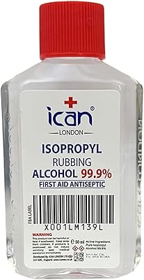 Ikan london alcool isopropylique 99,9% désinfectant et désinfectant premiers secours 50 ml format voyage. DIAYTAR COTE D'IVOIRE est une boutique en ligne généraliste qui offre plus de 300000 références, proposant une large gamme de produits pour répondre aux besoins de ses clients. Elle se positionne comme une destination de confiance pour les consommateurs ivoiriens, offrant une expérience d'achat en ligne simple et pratique. Avec sa sélection élargie, DIAYTAR COTE D'IVOIRE est le leader incontesté du commerce en ligne en Côte d'Ivoire.