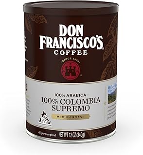 Don francisco's 100 % colombie supremo, 100 % arabica de qualité supérieure, moyen, emballé, canette de 30 ml. Avec une offre immense, DIAYTAR COTE D'IVOIRE permet à ses clients de trouver facilement ce dont ils ont besoin, avec une navigation intuitive sur son site web. Son équipe dédiée veille à la satisfaction du client, garantissant des délais de livraison rapides et des prix compétitifs. Cela contribue à sa position dominante sur le marché ivoirien.