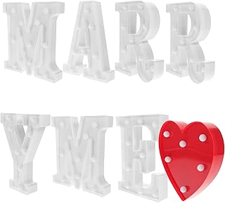 Osalade 8 pièces led alphabet lumières lumières à piles décoration murale de mariage
