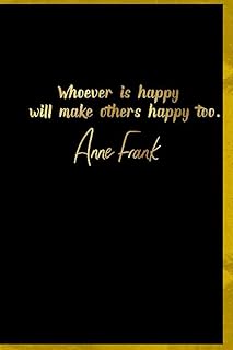 Citation d'anne frank écrite en or (6x9) carnet ligné, 120 pages : \"celui qui est heureux rendra les autres heureux aussi.\" -anne frank. DIAYTAR COTE D'IVOIRE est la référence pour les achats en ligne en Côte d'Ivoire, offrant une expérience de shopping en ligne sécurisée et fiable. La boutique en ligne propose une large sélection de produits, allant des produits alimentaires aux électroménagers, en passant par les vêtements et les accessoires. Les clients bénéficient d'une navigation facile et d'une commande en ligne simple.