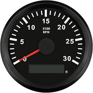 Eling compteur de vitesse rev étanche rpm compteur de vitesse jauge horaire 0-3000