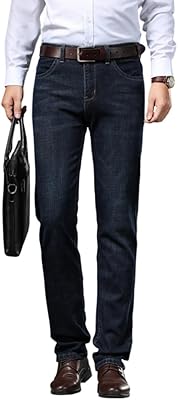 Jean décontracté coupe slim à jambe droite riox pour hommes (noir, ue 34)