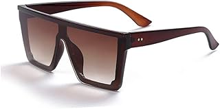 Lunettes de soleil carrées oversize pour femmes et hommes, monture plate moderne