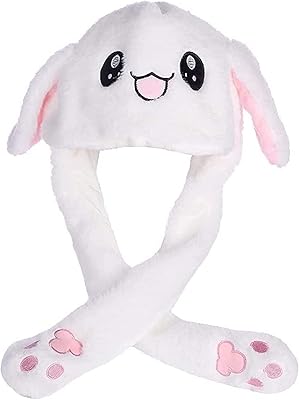 Chapeau de lapin en peluche avec oreilles drôles, chapeau de lapin mignon