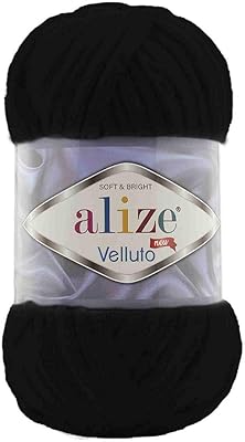 Fil à coudre à la main alize veloto, 1 pièce (noir n° 60)