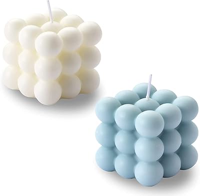 Bougie à bulles orchid m - bougies en cubes de cire de soja