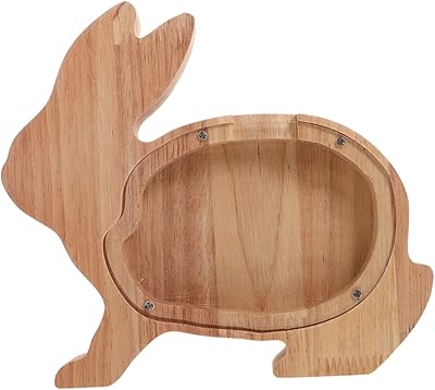 Tirelire en bois nobesti en forme d'animal en forme de lapin en bois