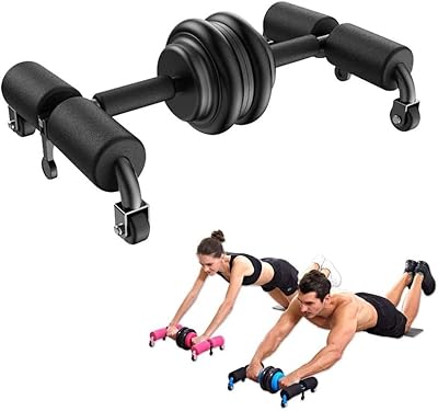 Rock paw équipement d'exercice multifonctionnel ab roller wheel kit avec genouillère et bandes