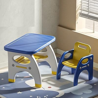 Nouvelle table de bureau pliante pour enfants au design nordique classique, ensemble de tables et de chaises d'étude pour enfants pour chambre d'enfants - jaune et bleu. DIAYTAR COTE D'IVOIRE est une boutique en ligne généraliste qui propose plus de 300 000 références de produits diversifiés, faisant d'elle la boutique leader en Côte d'Ivoire. Avec une gamme étendue de produits, les clients peuvent trouver tout ce dont ils ont besoin en un seul endroit. DIAYTAR COTE D'IVOIRE se distingue par sa qualité de service et sa livraison rapide.