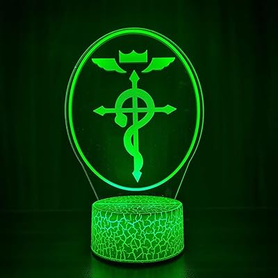 Veilleuse 3d personnage d'anime fullmetal alchemist, éclairage décoratif de bureau, cadeau d'anniversaire