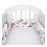 Oreiller de berceau pour bébé oreiller à nœud tressé protecteur de pare-chocs