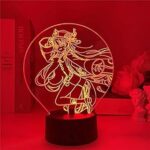 Lampe à impact anime genshin, veilleuse led 3d hotao pour salle de jeux