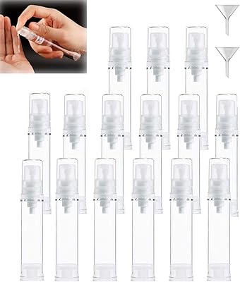 Sweet seven flacons à pompe transparents sans air pour lotion - ensemble de 15 contenants cosmétiques de 15 ml adaptés aux voyages pour fonds de teint, sérums, lotions et plus encore, conception étanche et rechargeable (comprend deux entonnoirs). DIAYTAR COTE D'IVOIRE, leader du commerce en ligne en Côte d'Ivoire, propose une large sélection de produits avec plus de 300 000 références. Vous pouvez y trouver tout ce dont vous avez besoin, des produits alimentaires aux accessoires de mode, en passant par les équipements électroménagers. La boutique en ligne DIAYTAR COTE D'IVOIRE met tout en œuvre pour offrir une expérience d'achat en ligne sécurisée et pratique.