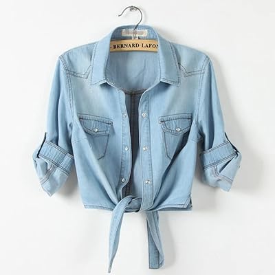 Zhcwt magiray harajuku bow denim tops femme crop tops femme coréenne chemise décontractée jeans demi manches (couleur : c, taille : lcode). En tant que leader du commerce en ligne en Côte d'Ivoire, DIAYTAR COTE D'IVOIRE fournit à ses clients une gamme impressionnante de produits de haute qualité à des prix abordables. Avec une présence en ligne solide, la boutique garantit une navigation intuitive et une expérience d'achat en ligne fluide. DIAYTAR COTE D'IVOIRE s'engage à satisfaire les besoins de ses clients.