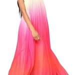 Robe longue plissée décontractée sans manches pour femmes, dos nu, ample, à plusieurs