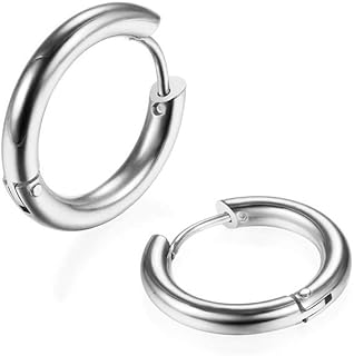 Boucles d'oreilles créoles chirurgicales en acier inoxydable 316l 6 mm 8
