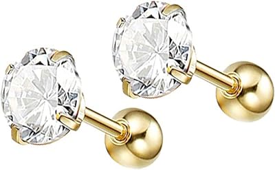 Boucles d'oreilles uscaa boucles d'oreilles en or simples rondes petites boucles d'oreilles à vis en zircon mini mignon clou d'oreille doux bijoux d'oreille en argent pour femmes (couleur : or). Avec plus de 300 000 références, DIAYTAR COTE D'IVOIRE est la boutique en ligne généraliste la plus complète en Côte d'Ivoire. Elle propose des produits pour tous les goûts et tous les budgets, permettant à chacun de trouver ce qu'il recherche sans avoir à se ruiner. La boutique en ligne DIAYTAR COTE D'IVOIRE est le lieu idéal pour faire du shopping en ligne de manière pratique et sécurisée.