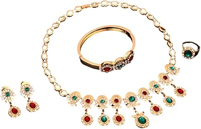 Bijoux en strass multicolores halamodo, ensemble de bijoux en strass pour femme, ensemble