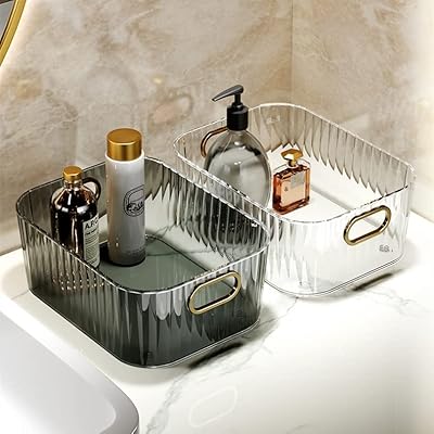 Boîte de rangement de bureau, panier de rangement en plastique avec poignée dorée, organisateurs antidérapants pour salle de bain, chambre à coucher, cuisine, placard, table de nuit ou étagère (transparent). La boutique en ligne Diaytar Côte d'Ivoire se positionne comme un acteur majeur dans le paysage du commerce électronique ivoirien. Elle propose non seulement des produits à des prix compétitifs mais s'assure également que chaque achat soit une expérience agréable et sans stress pour ses clients. L'équipe de Diaytar Côte d'Ivoire travaille sans relâche pour améliorer continuellement son offre et ses services.