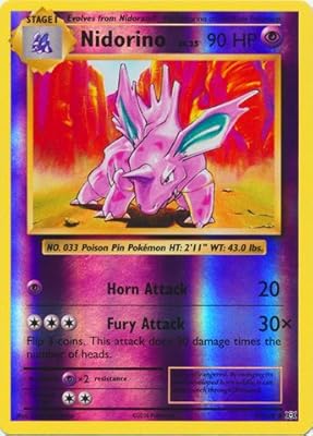 Pokémon - nidorino (44/108) - evolutions xy - holo inversé